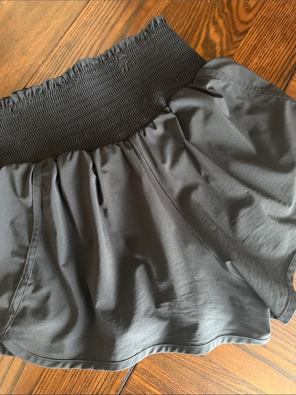 Aerie High Waist Smocked Shorts - Picture 3 of 5